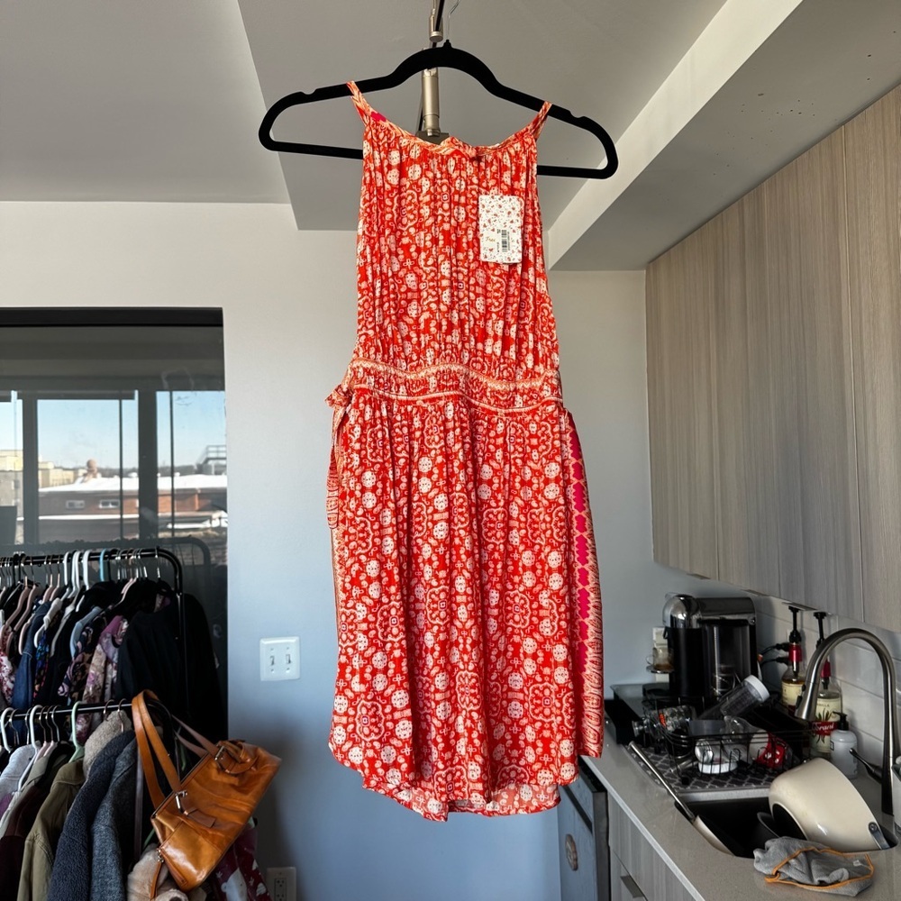 NWT Free People Mid Summers Day Tunic Dress - Cayenne Combo - M - Picture 5 of 13